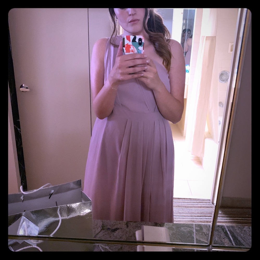 David’s Bridal Bridesmaid Dress in Blush Pink